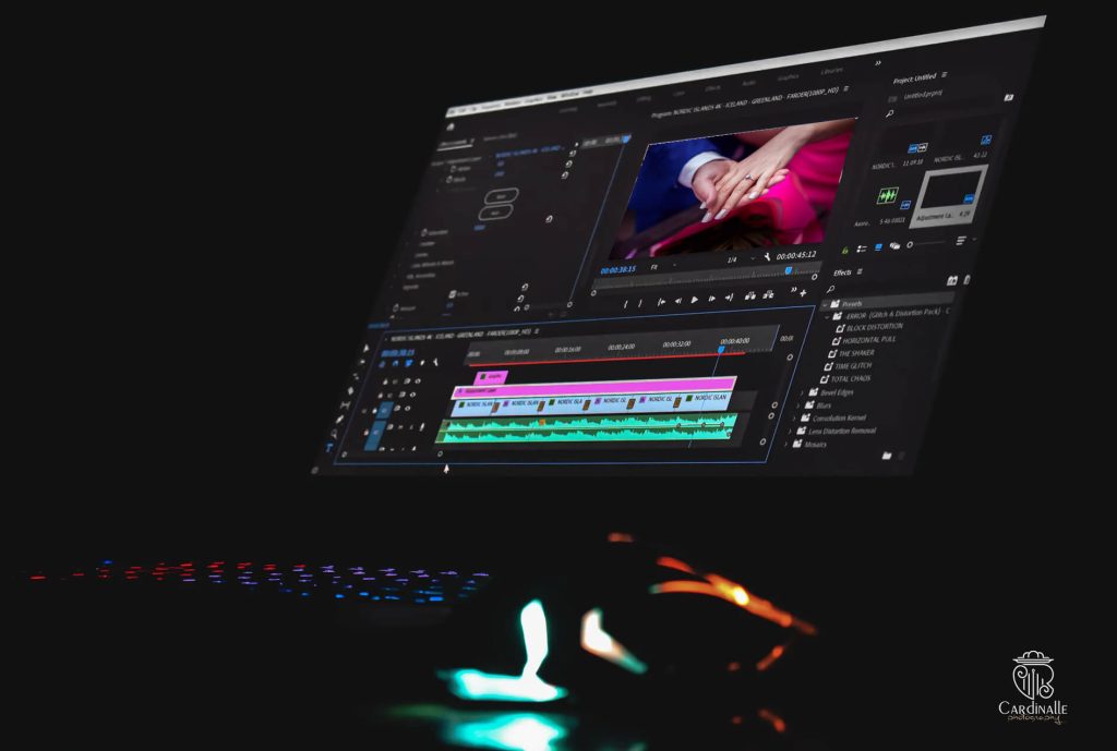 editarea video a fisierelor brute pentru predarea de la o nunta